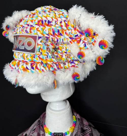 EDM INZO rainbow Bucket hat
